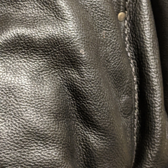Genuine Leather Motorcycle Coat Plus Size 50 - Picture 6 of 8